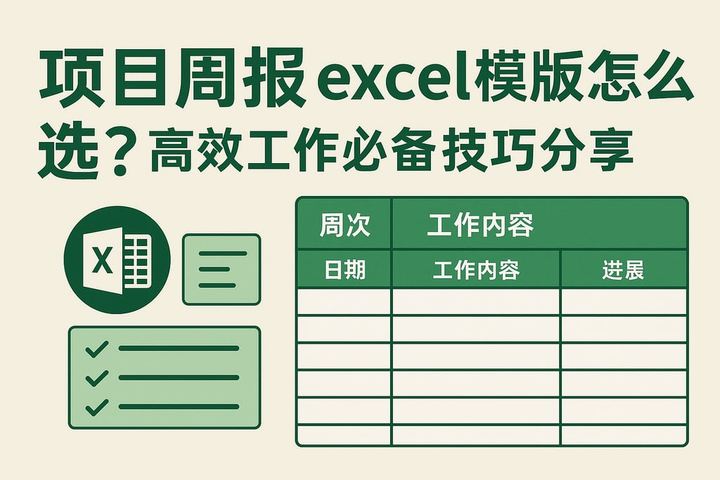 项目周报 excel模板怎么选？高效工作必备技巧分享